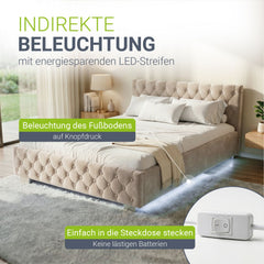 Gestoffeerd bed Nizza