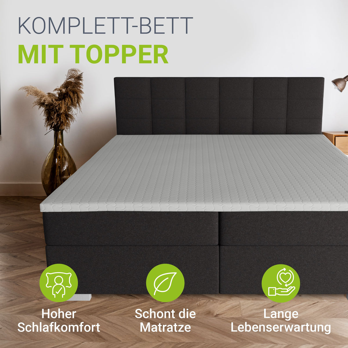 Boxspringbed Seattle - Malmo-Stoff