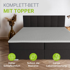 Boxspringbed Seattle - Malmo-Stoff