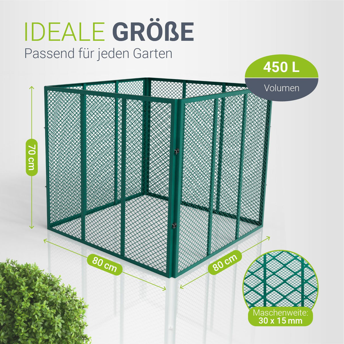Metalen composter voor tuinafval