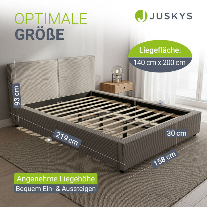 Gestoffeerd bed Salerno