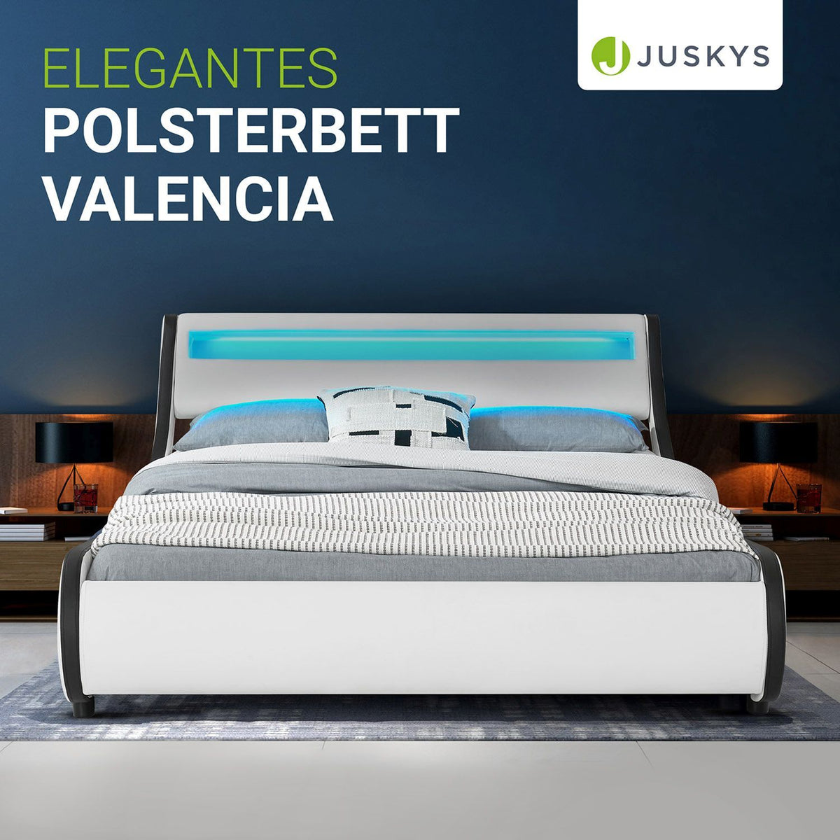 Gestoffeerd bed Valencia