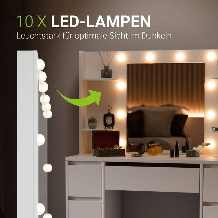 Make-uptafel met spiegel Malia
