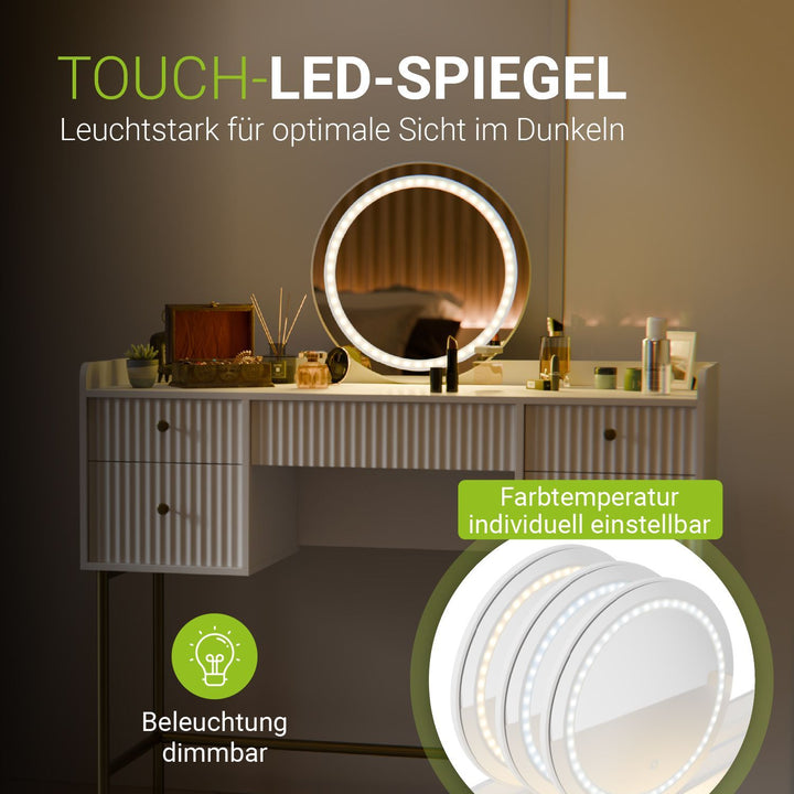 Make-uptafel met spiegel Samira