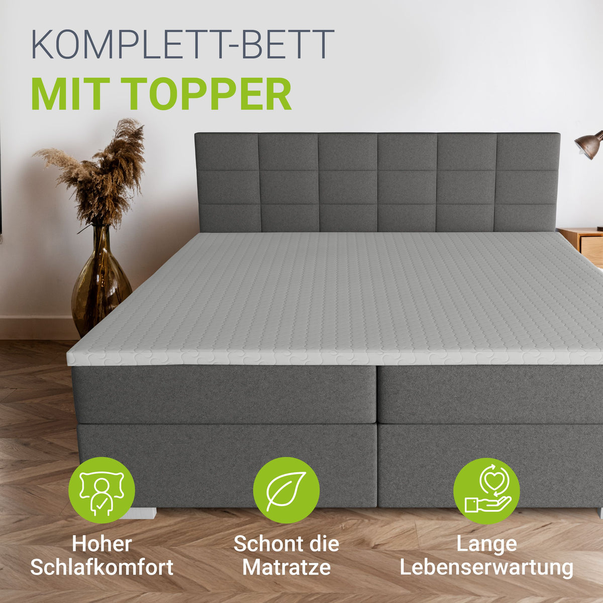Boxspringbed Seattle - Malmo-Stoff