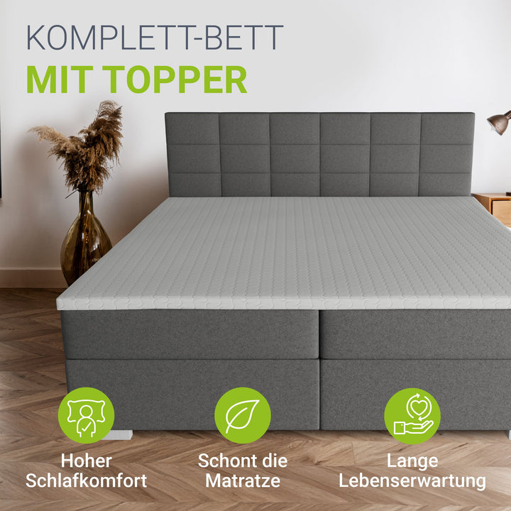 Boxspringbed Seattle - Malmo-Stoff