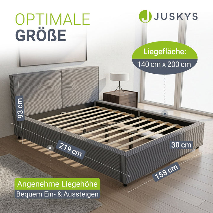 Gestoffeerd bed Salerno
