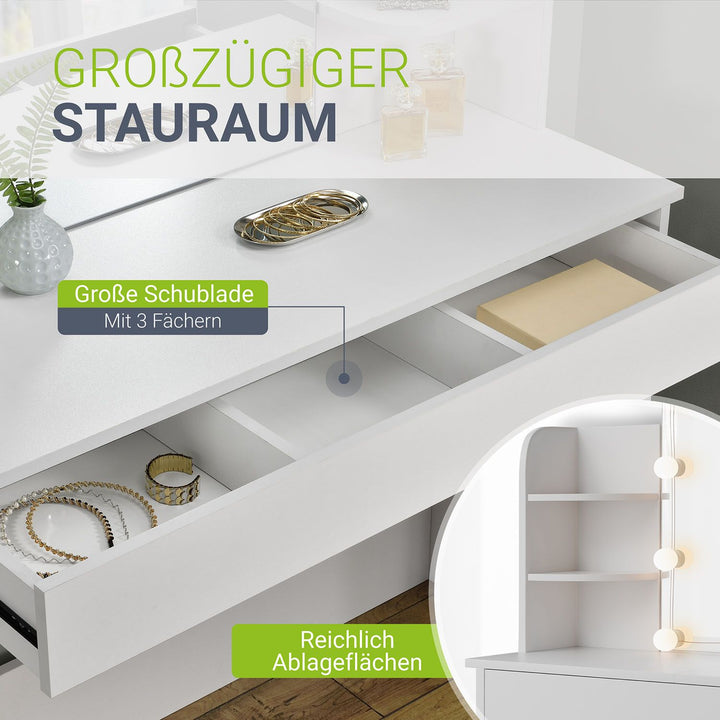 Make-uptafel Bella mit LED verlichting