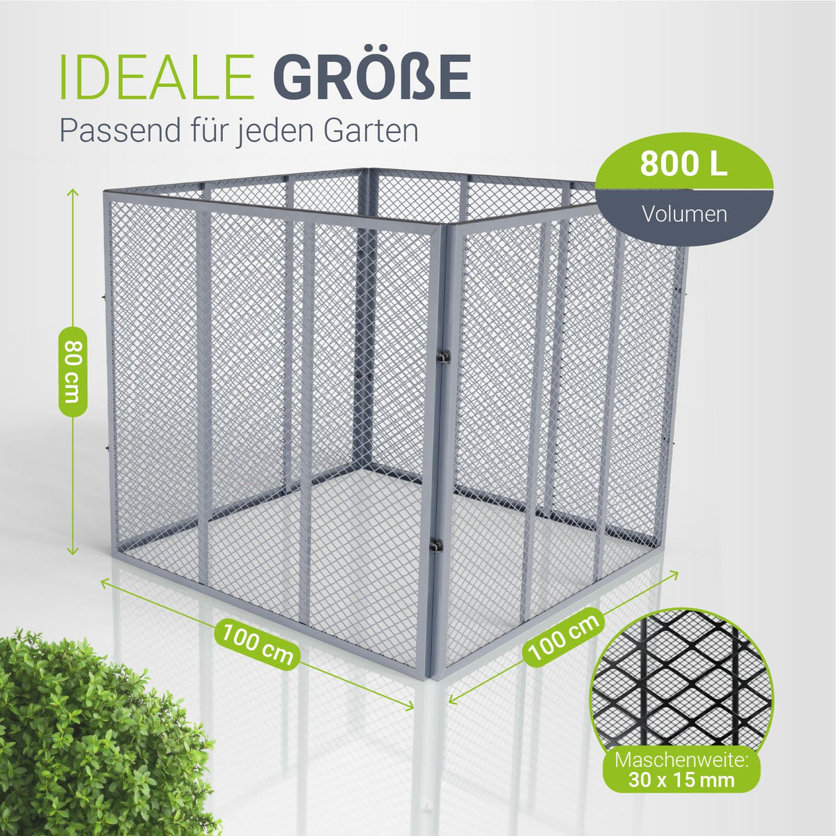 Metalen composter voor tuinafval