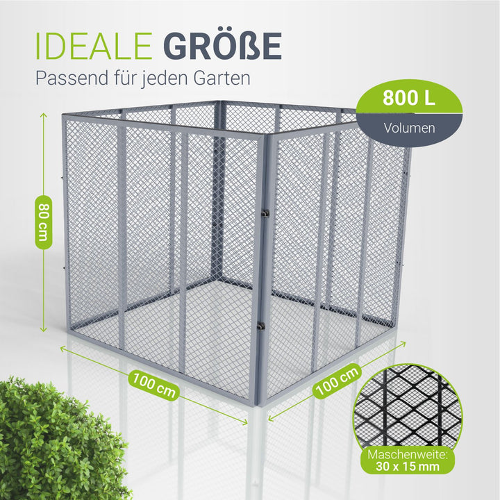 Metalen composter voor tuinafval