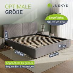 Gestoffeerd bed Salerno