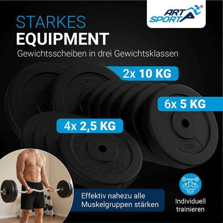 3in1 halterset 60kg