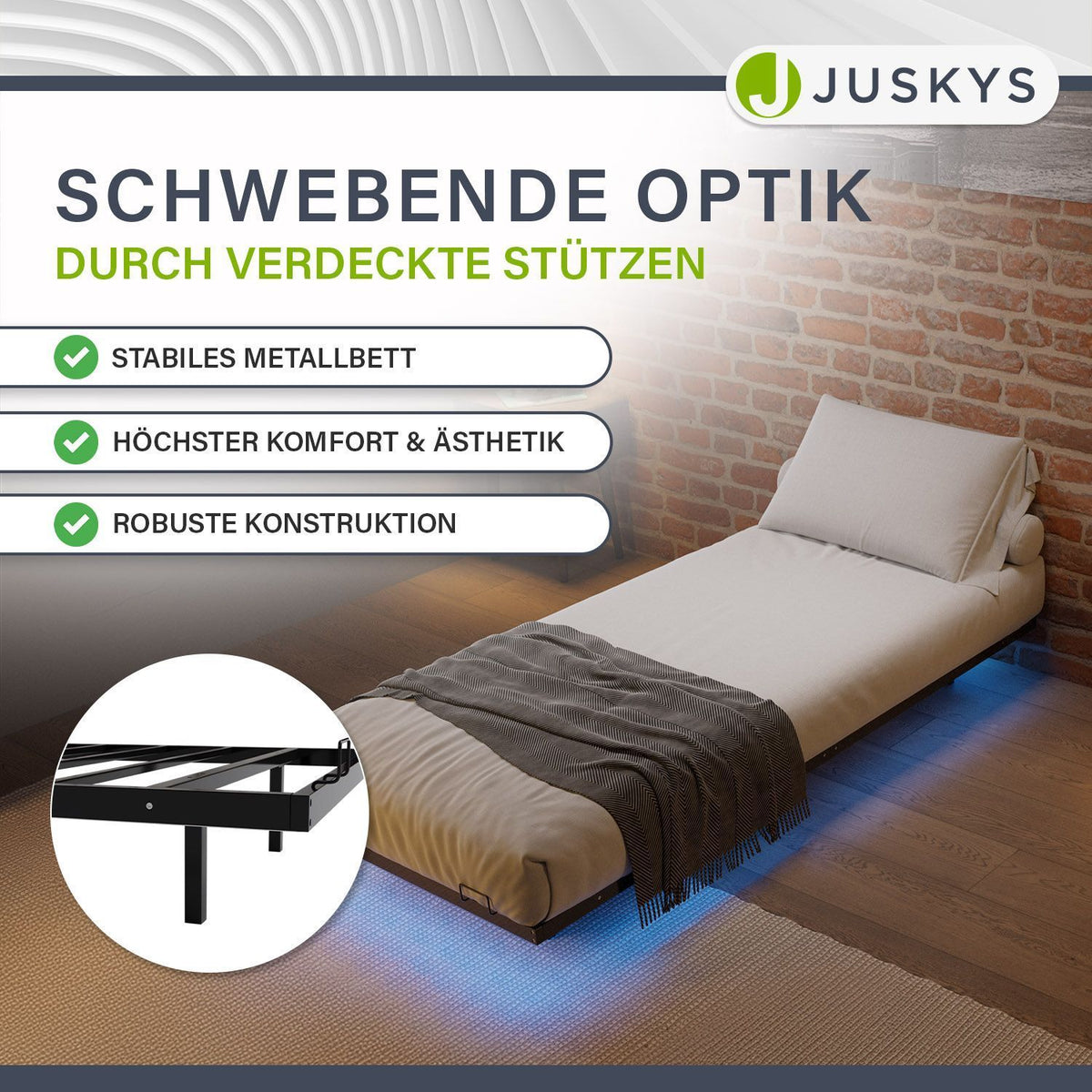 Metalen zwevend bed Palamos