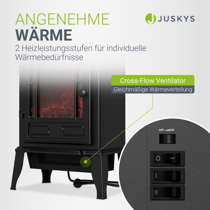 Elektrische open haard 2000W met vlameffect