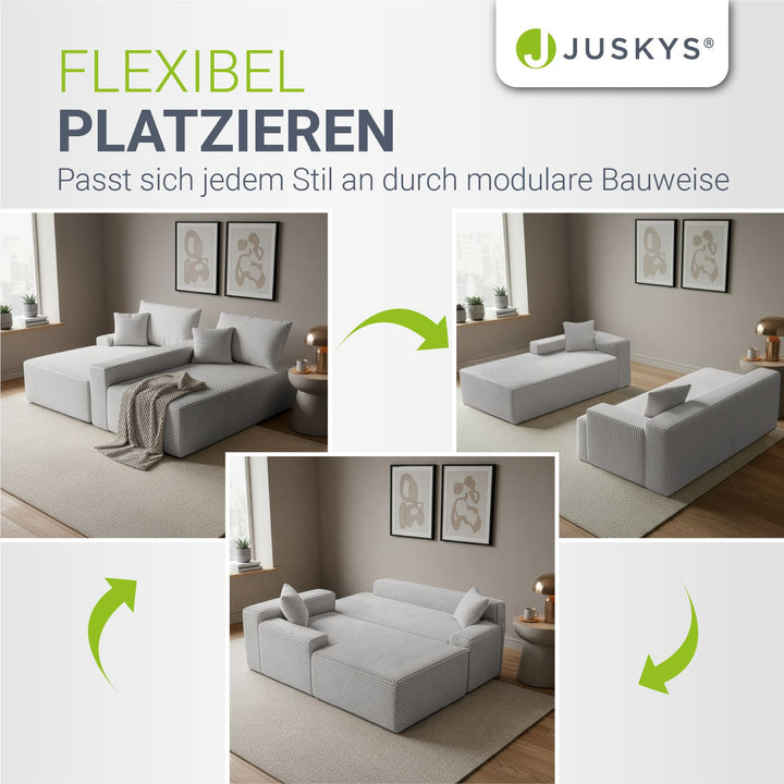 Bank Coredo met corduroy bekleding & gooi kussen