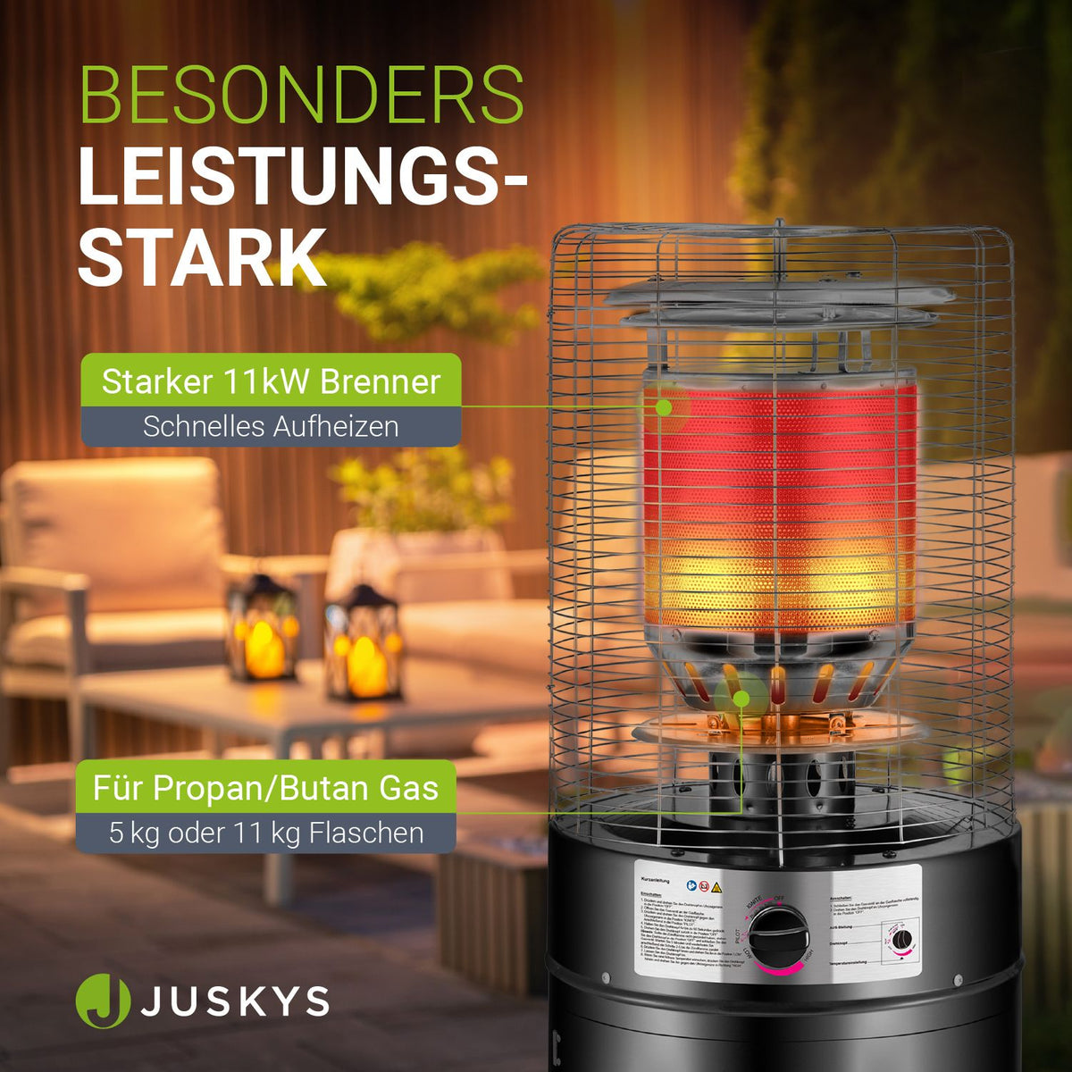 Outdoor stralingsverwarmer Cuna