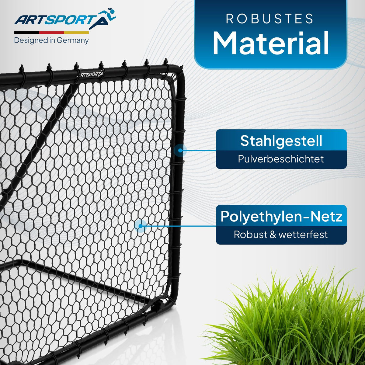 Voetbal rebounder 100 x 100 cm vermogen Pass