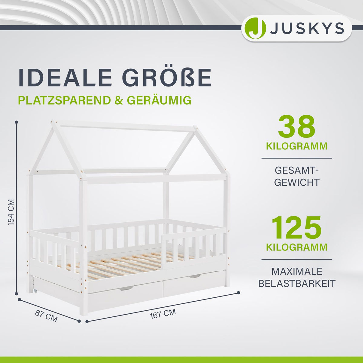 Kinderbed Marli 80 x 160 cm met bedlade