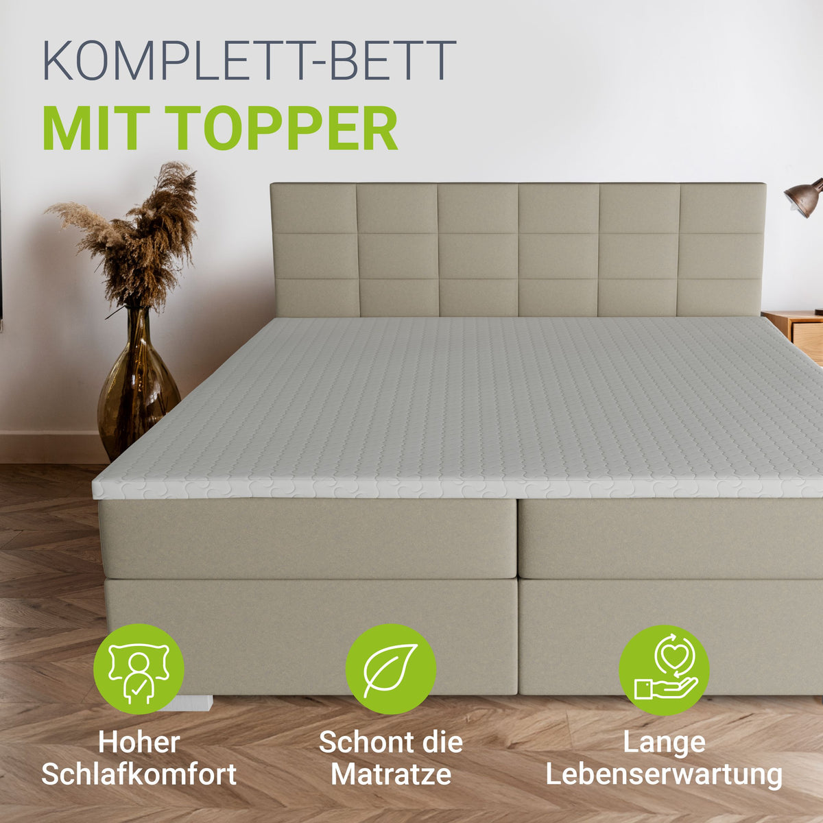 Boxspringbed Seattle - Malmo-Stoff