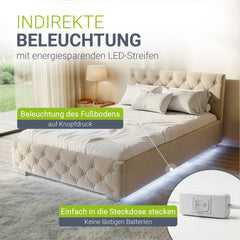 Gestoffeerd bed Nizza