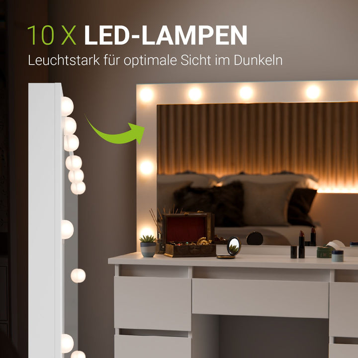 Make-uptafel met spiegel Lilia