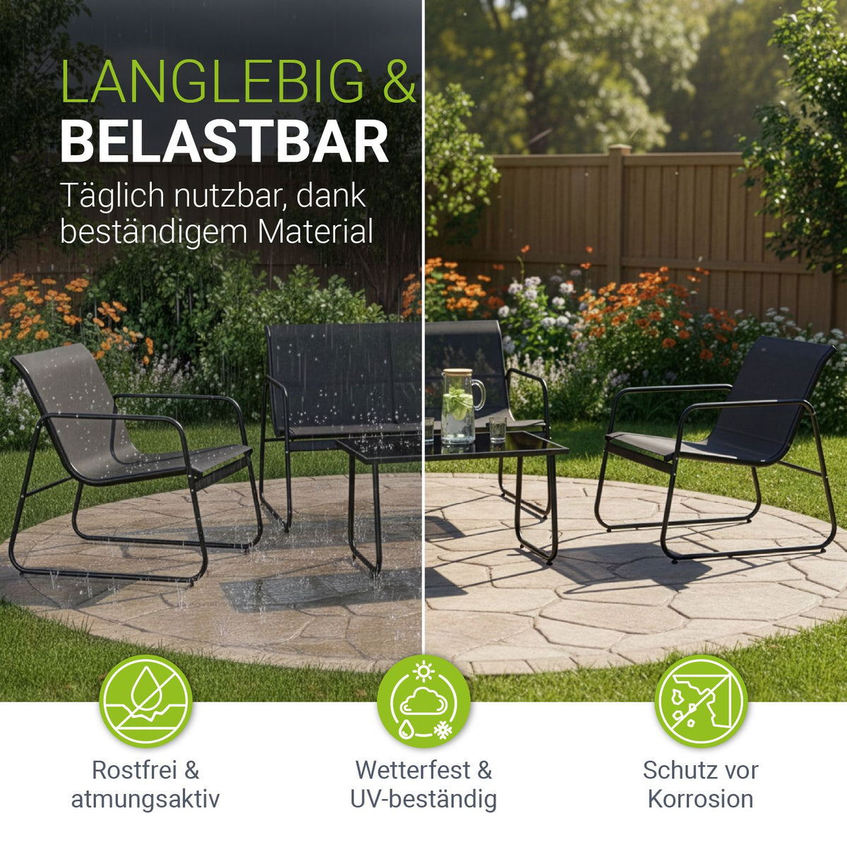 Tuinmeubelset Genua 4-teilig