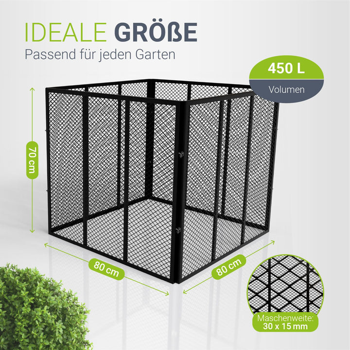 Metalen composter voor tuinafval