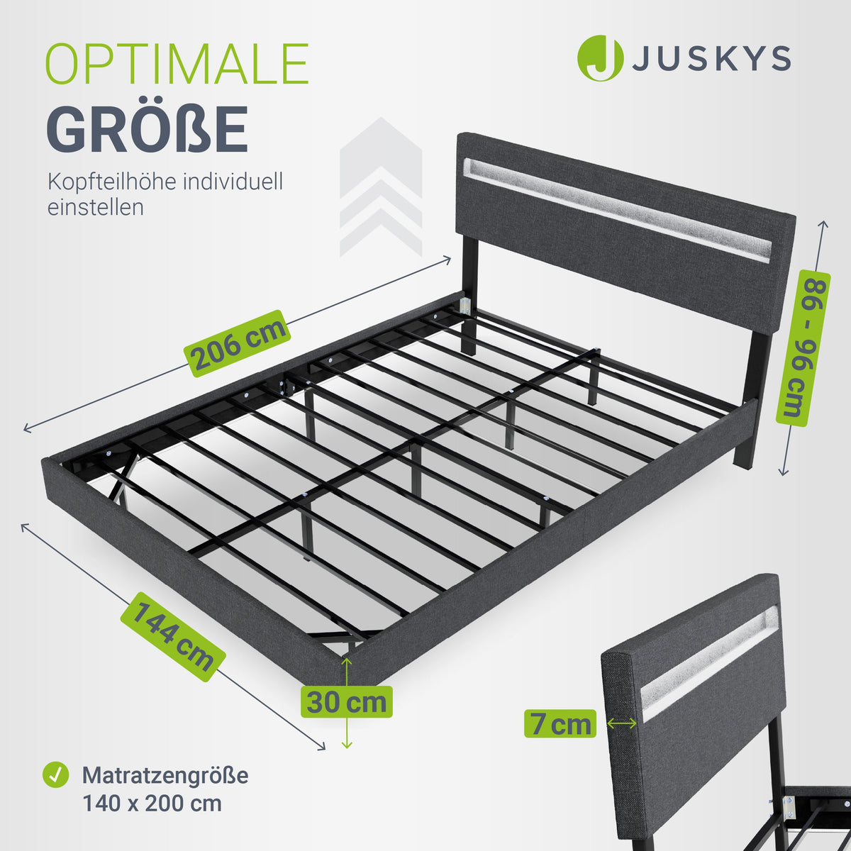 Zwevend bed Lissabon