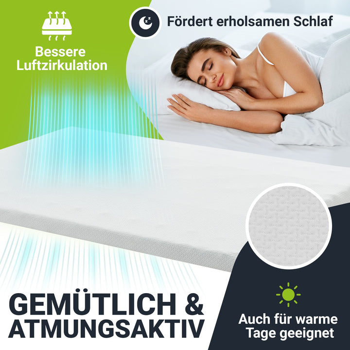 Orthopedische topmatras gemaakt van traagschuim