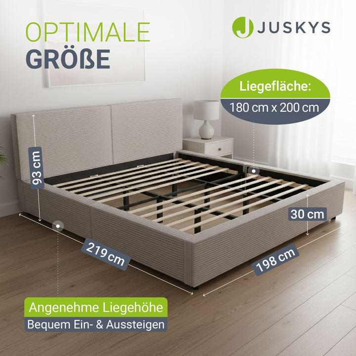 Gestoffeerd bed Salerno