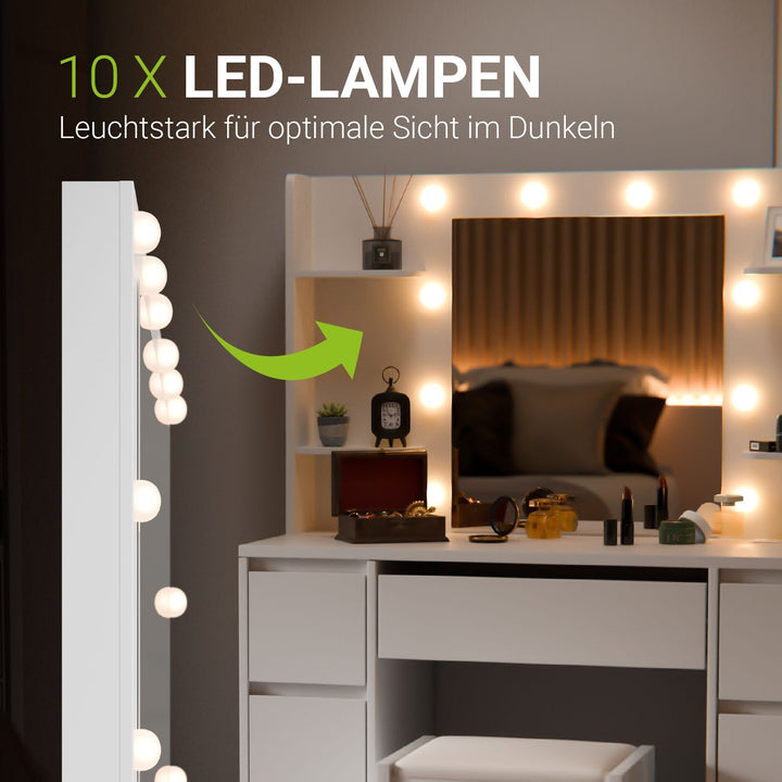 Make-uptafel met spiegel Malia