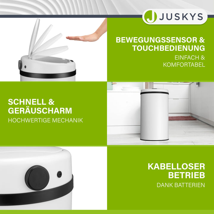 Ronde prullenbak met sensor