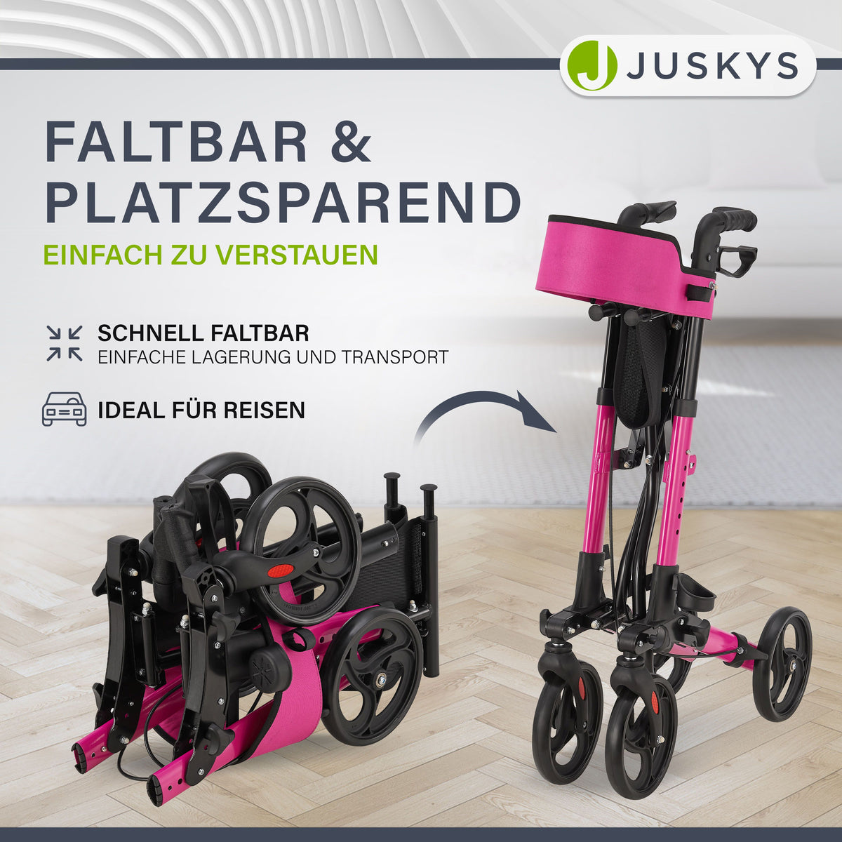 Aluminium rollator Vital met zitje