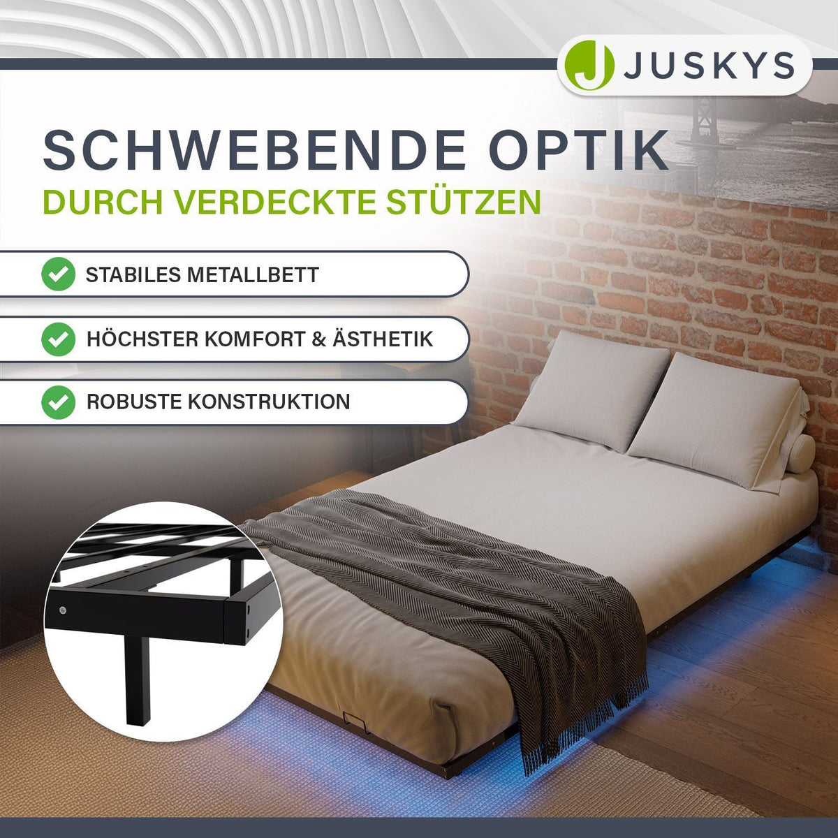 Metalen zwevend bed Palamos