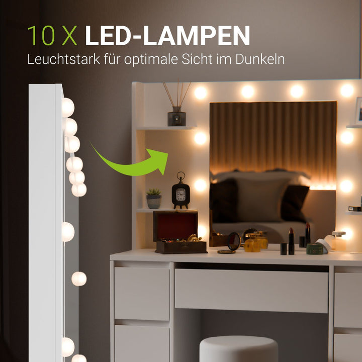 Make-uptafel met spiegel Malia