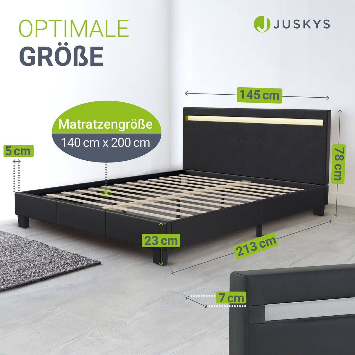 Gestoffeerd bed Paris