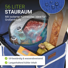3in1 winkelwagentje - 56 L capaciteit