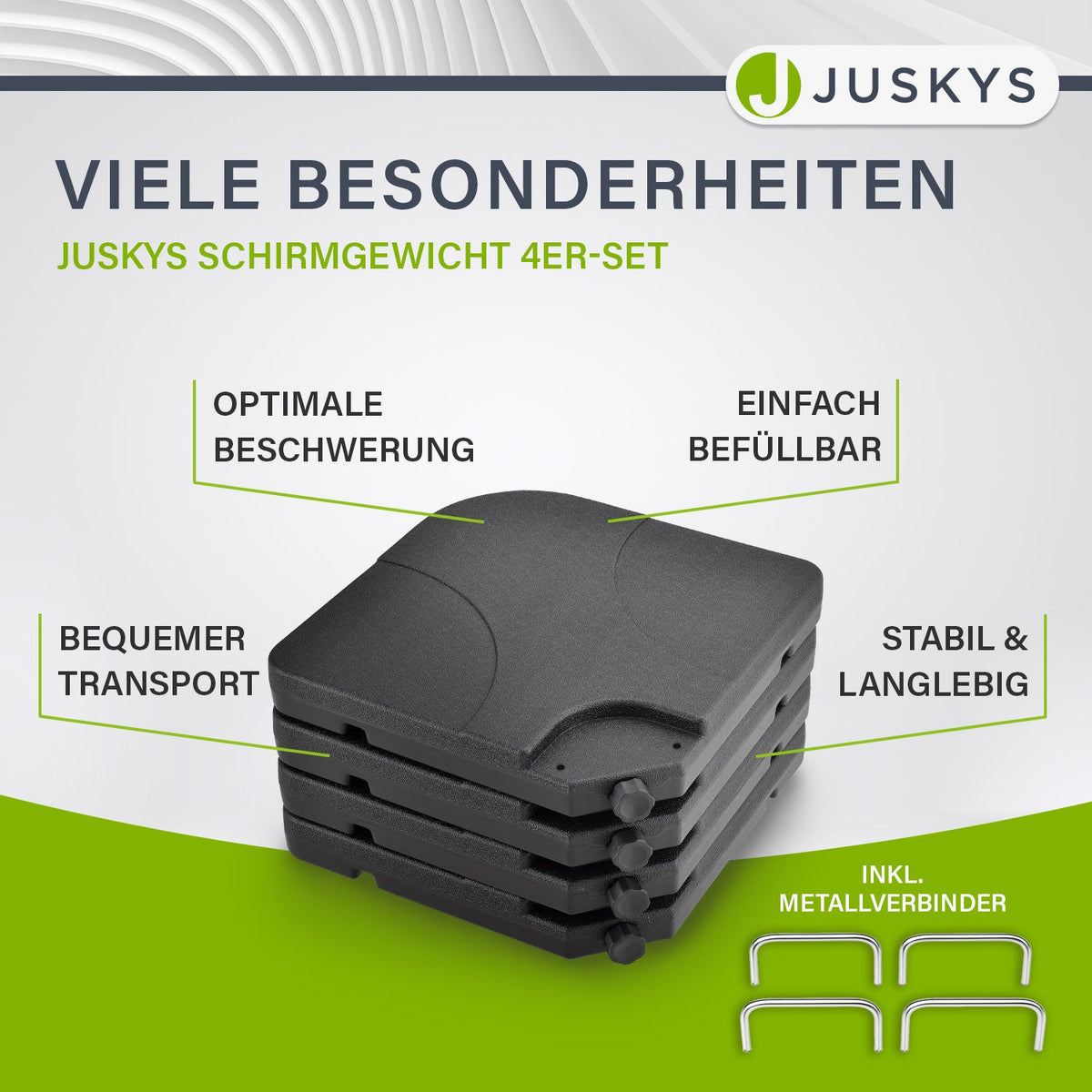Paraplu gewicht 4er Set Quad