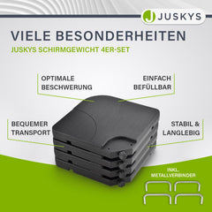 Paraplu gewicht 4er Set Quad