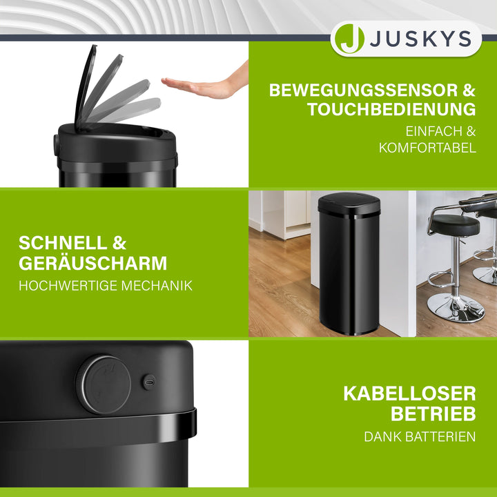 Rechthoekige prullenbak met sensor