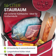 3in1 winkelwagentje - 56 L capaciteit