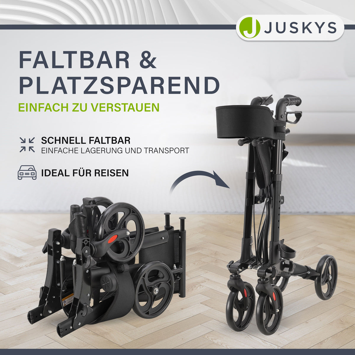 Aluminium rollator Vital met zitje