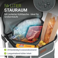 3in1 winkelwagentje - 56 L capaciteit