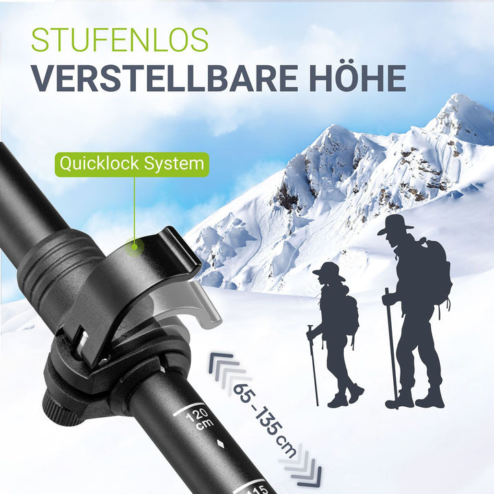 Nordic wandelstokken met accessoires