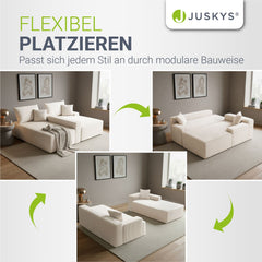 Bank Coredo met corduroy bekleding & gooi kussen