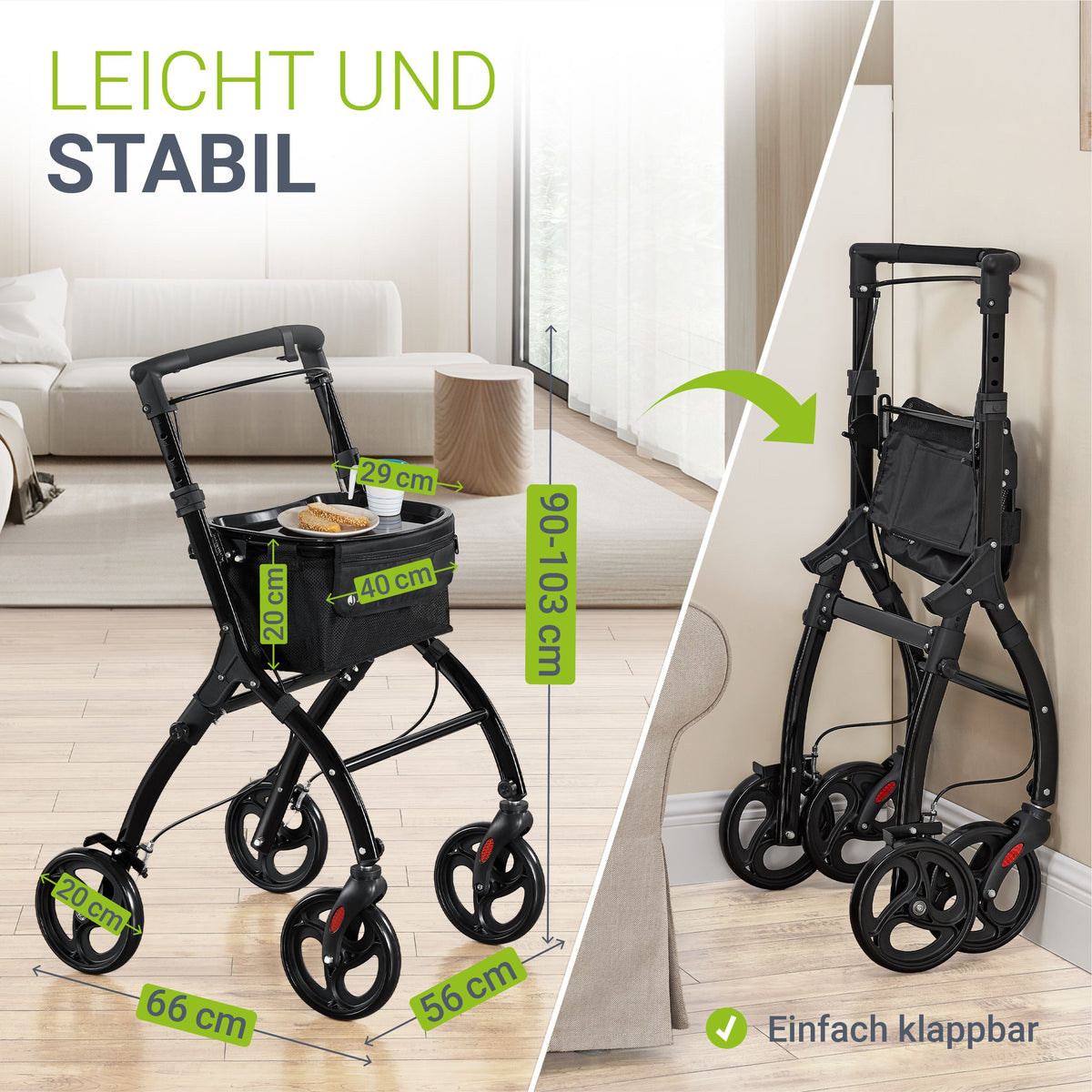 Rollator voor het appartement