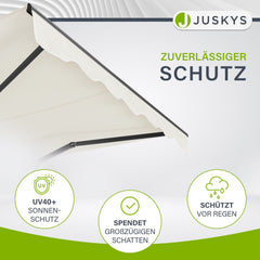 Klaparmscherm met zwengel