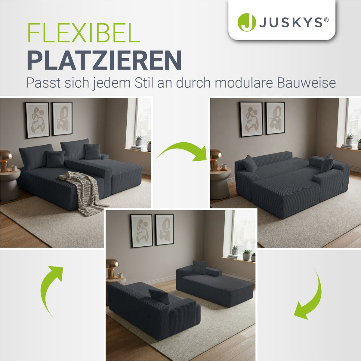 Bank Coredo met corduroy bekleding & gooi kussen