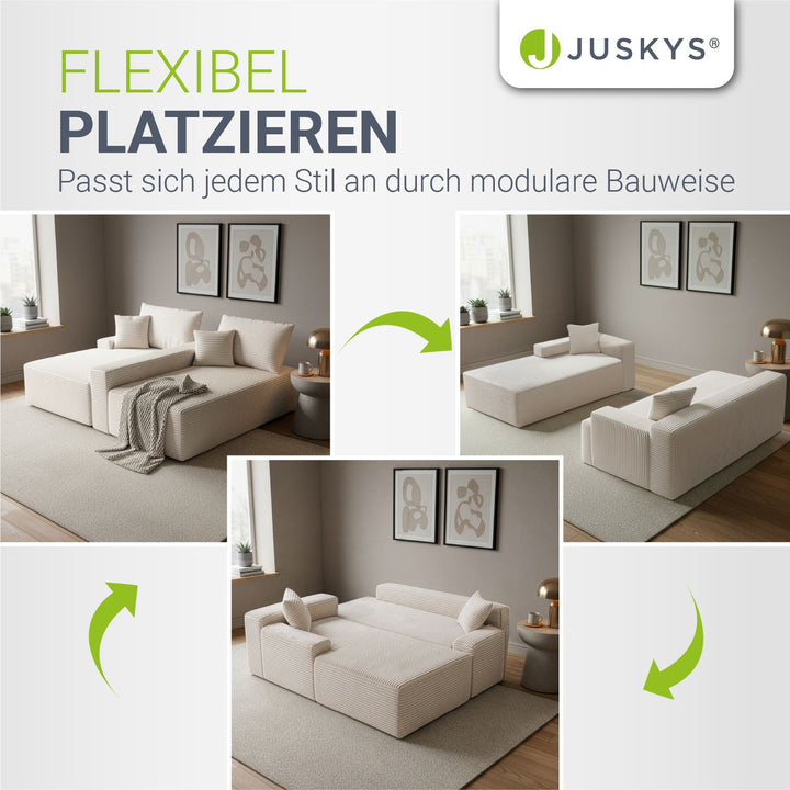 Bank Coredo met corduroy bekleding & gooi kussen