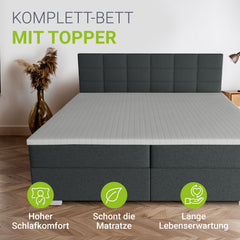 Boxspringbed Seattle - Malmo-Stoff